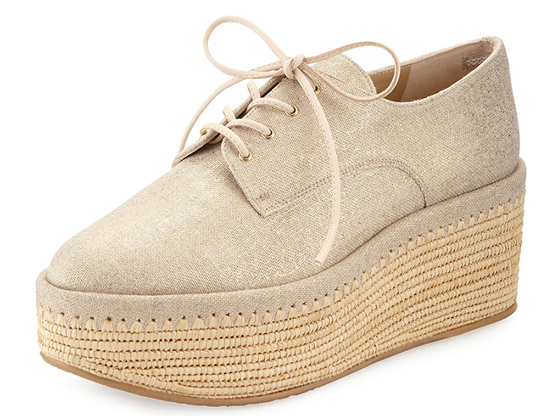 Stuart Weitzman Kent Linen Platform Oxford