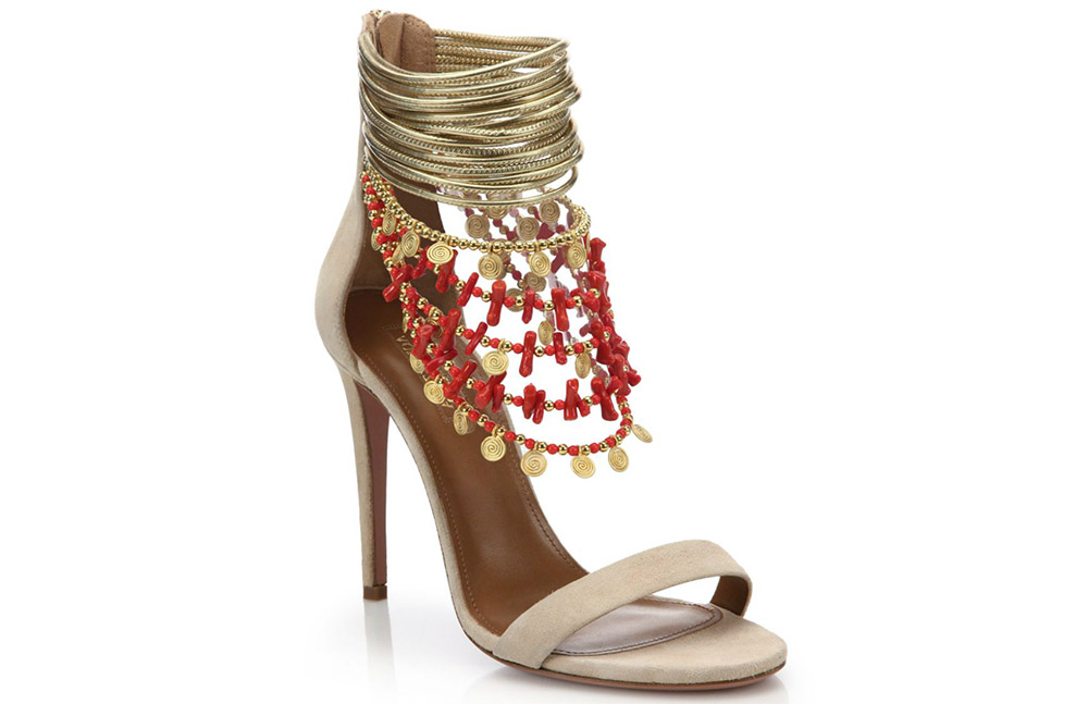 Aquazzura Queen of the Nile Embellished Sandals