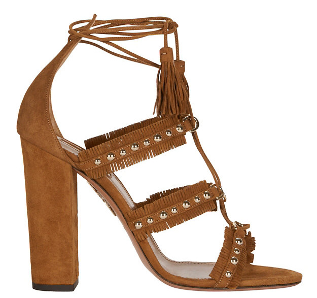 Aquazzura Tulum Grommet Lace-Up Sandal