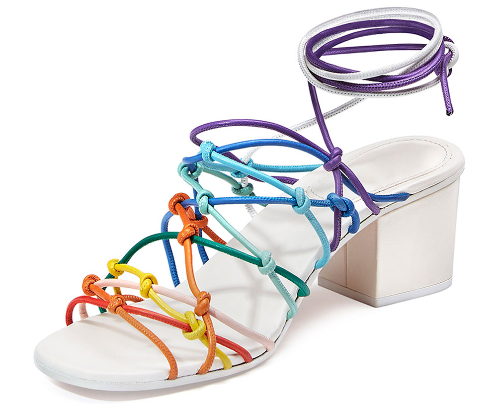 Chloe Knotted Ankle-Wrap Sandal