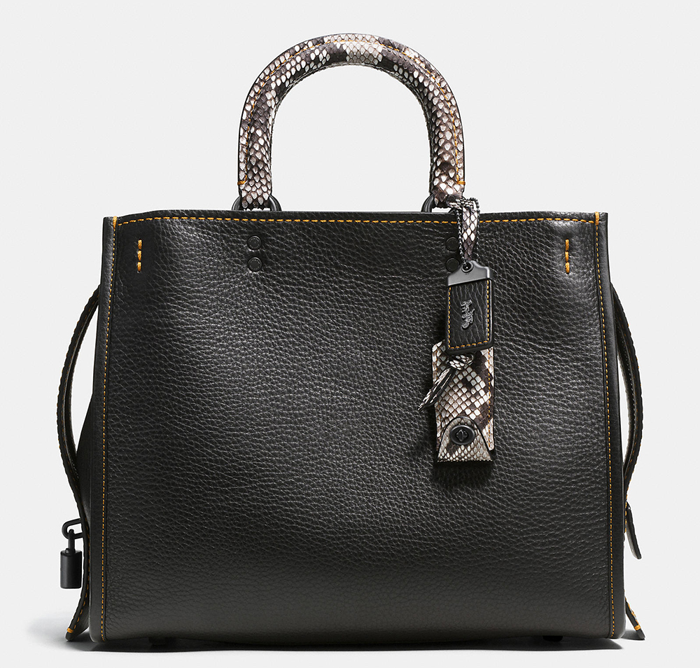 Coach-Rogue-Bag-Black-Python