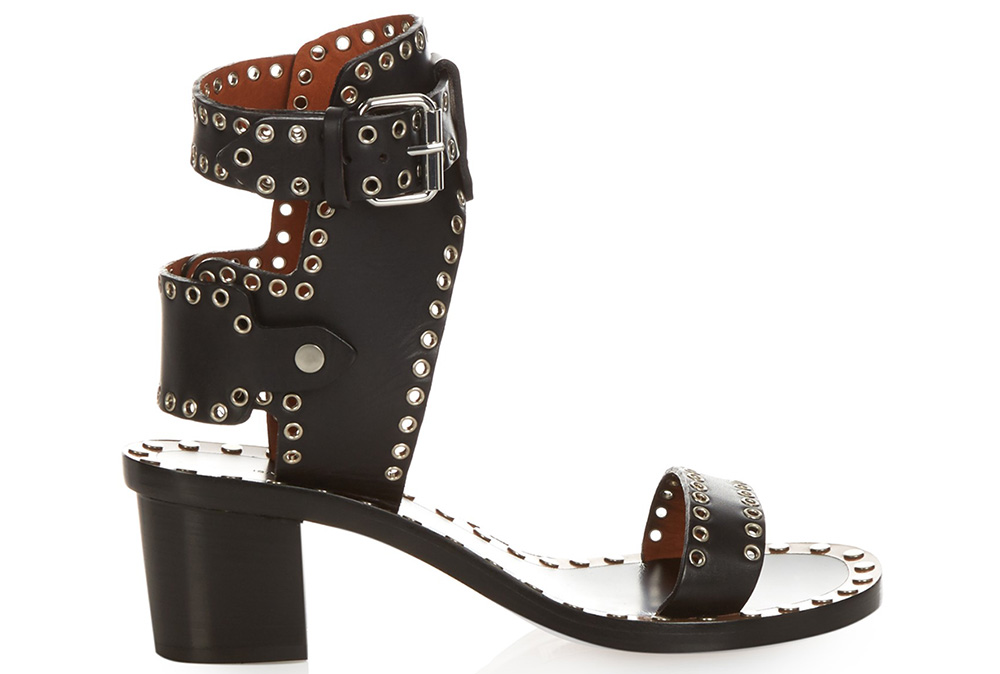 Isabel Marant Jaeryn Eyelet-Embellished Leather Sandals