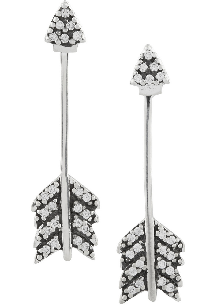 Pamela-Love-Shooting-Arrow-Silver-Crystal-Earrings