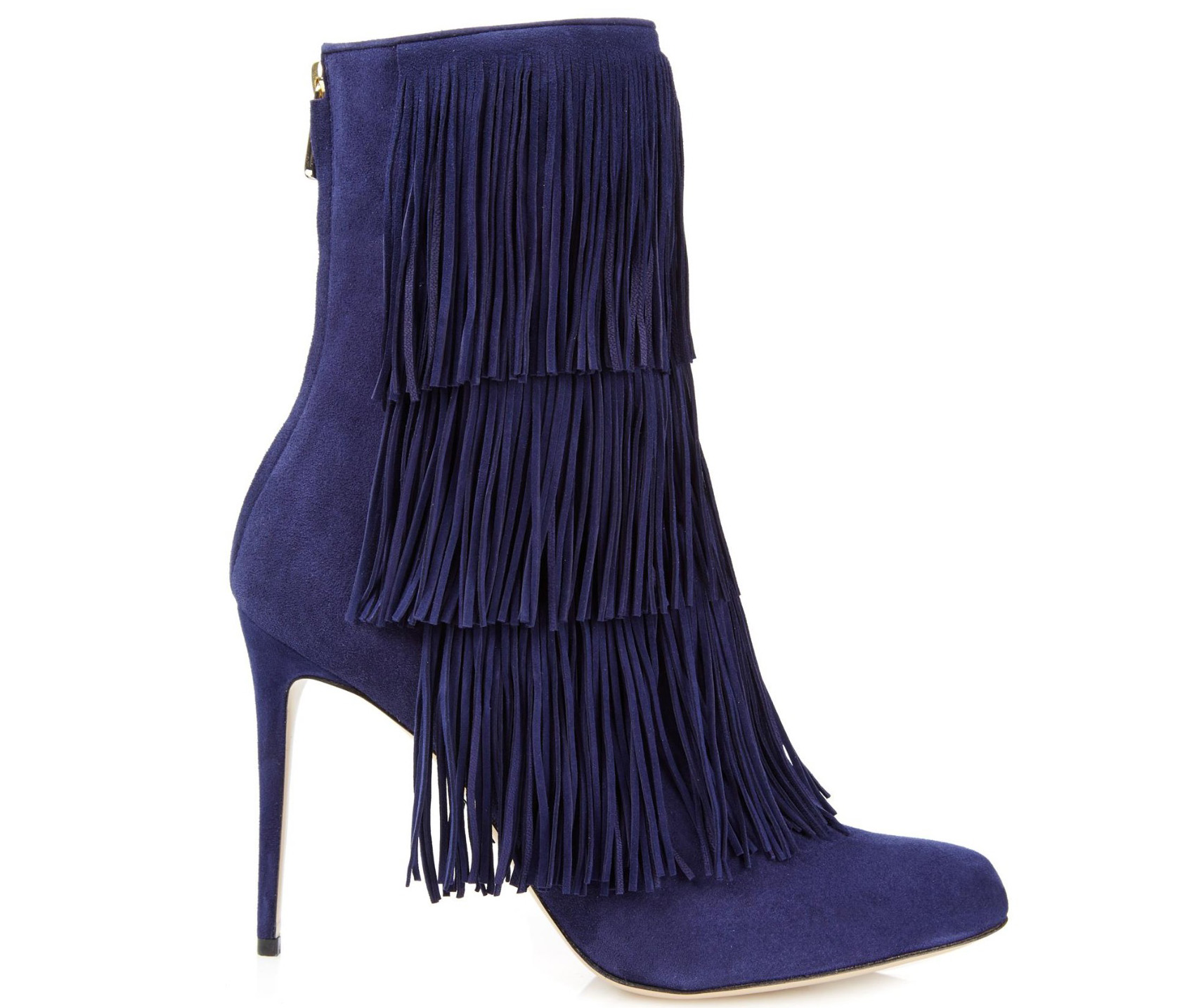 Paul Andrew Taos Fringed Suede Ankle Boots