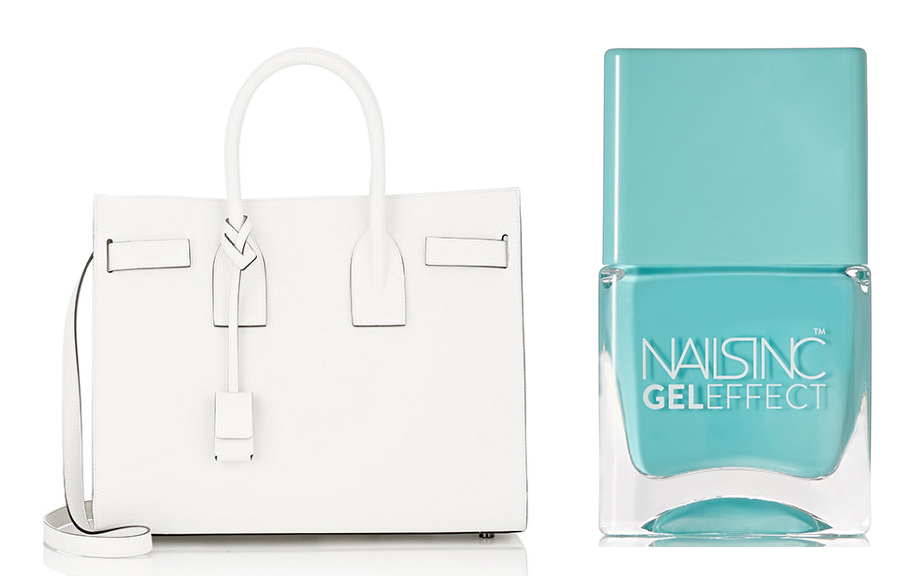 Saint-Laurent-Sac-de-Jour-Tote-and-Nails-Inc-Gel-Effect-Nail-Polish-in-Queens-Garden