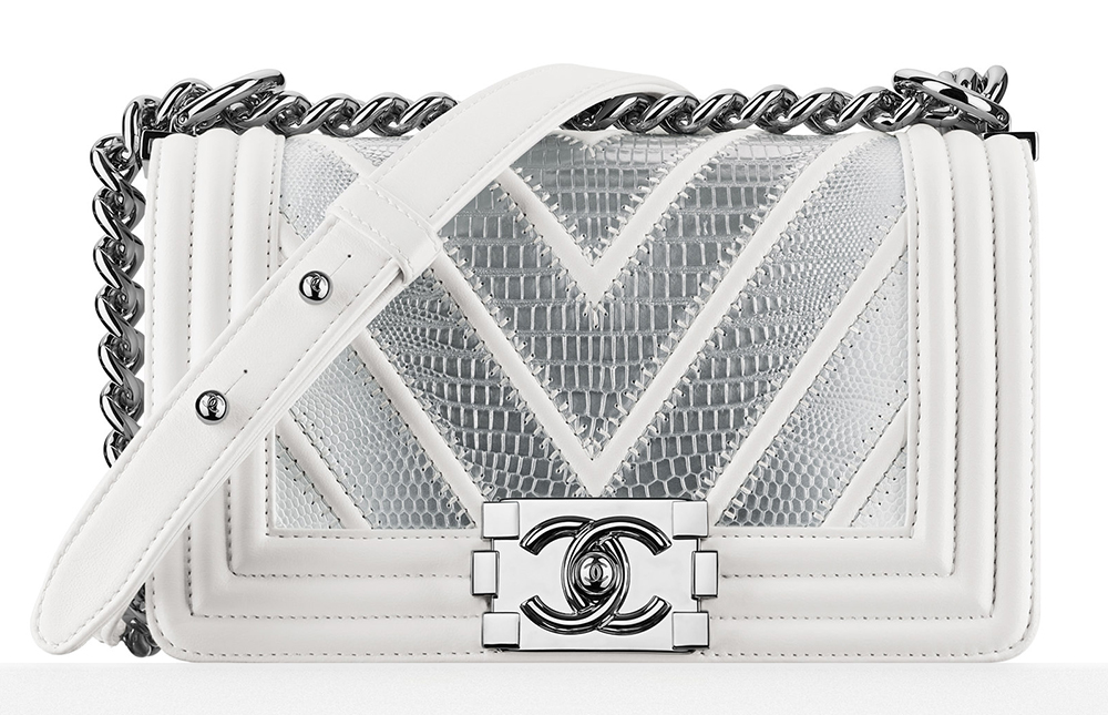 Chanel-Lizard-Chevron-Small-Boy-Bag-White