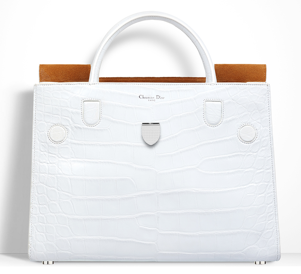 Christian-Dior-Diorever-Alligator-Bag-White