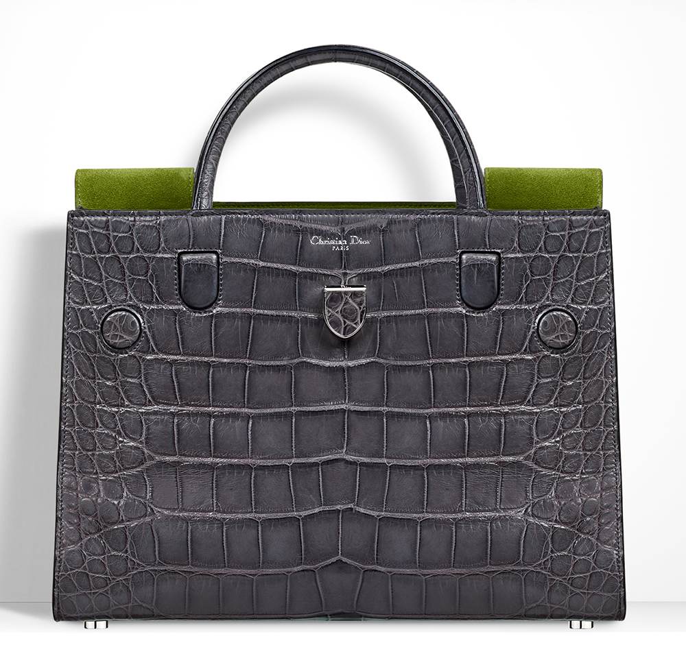 Christian-Dior-Diorever-Bag-Grey-Alligator