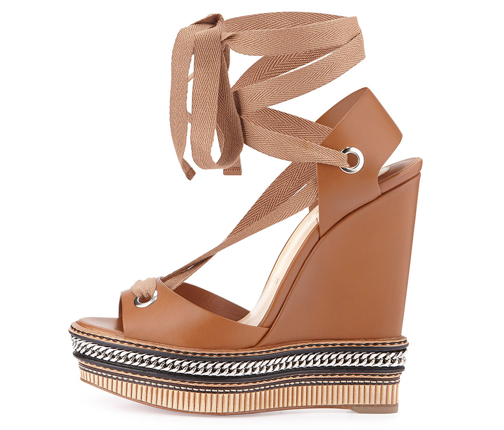 Christian Louboutin Tribuli Espadrille Red Sole Wedge Sandal