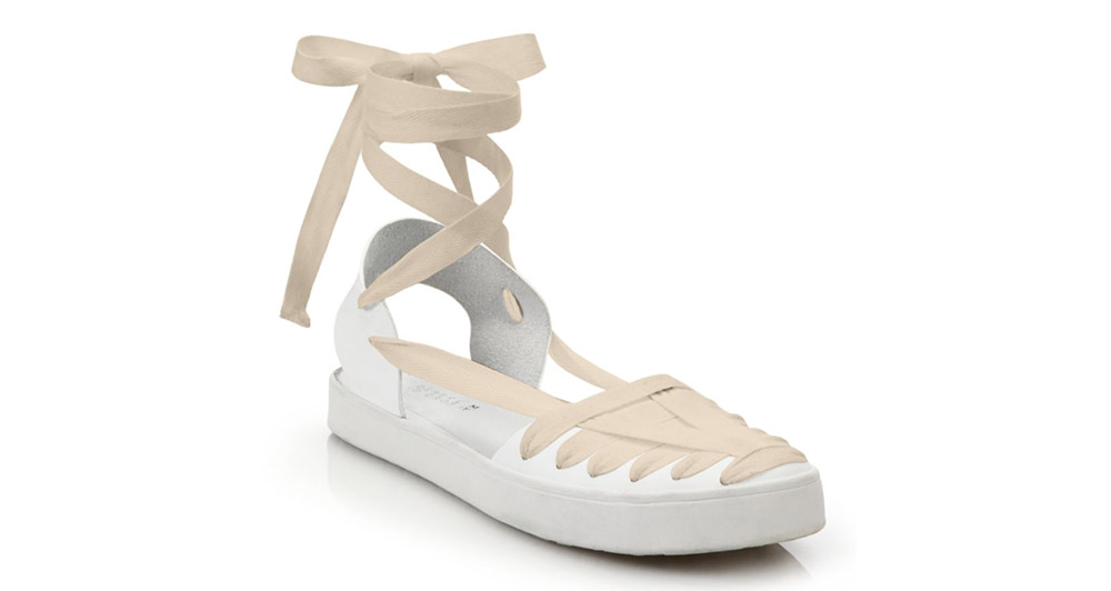 Derek Lam 10 Crosby Leon Huarache Leather Flat Sandals