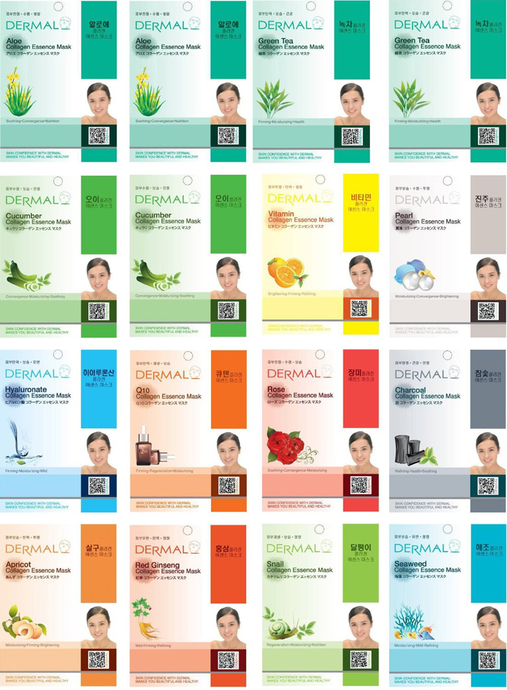 Dermal-Korea-Full-Face-Sheet-Mask-Combo-Pack