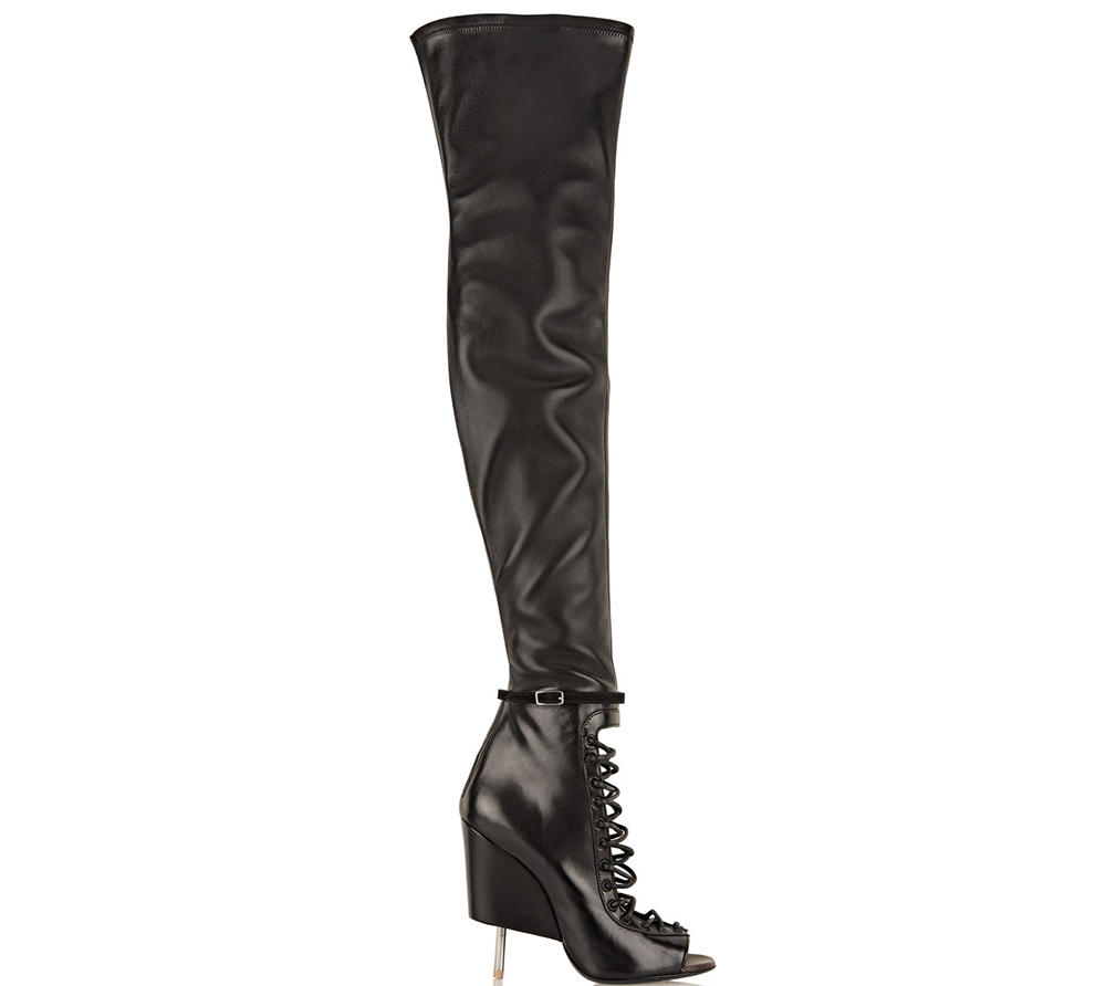 Givenchy Nunka Thigh Boots in Black Leather
