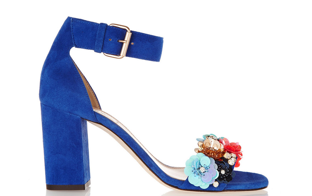 J. Crew Collection Embellished Suede Sandals