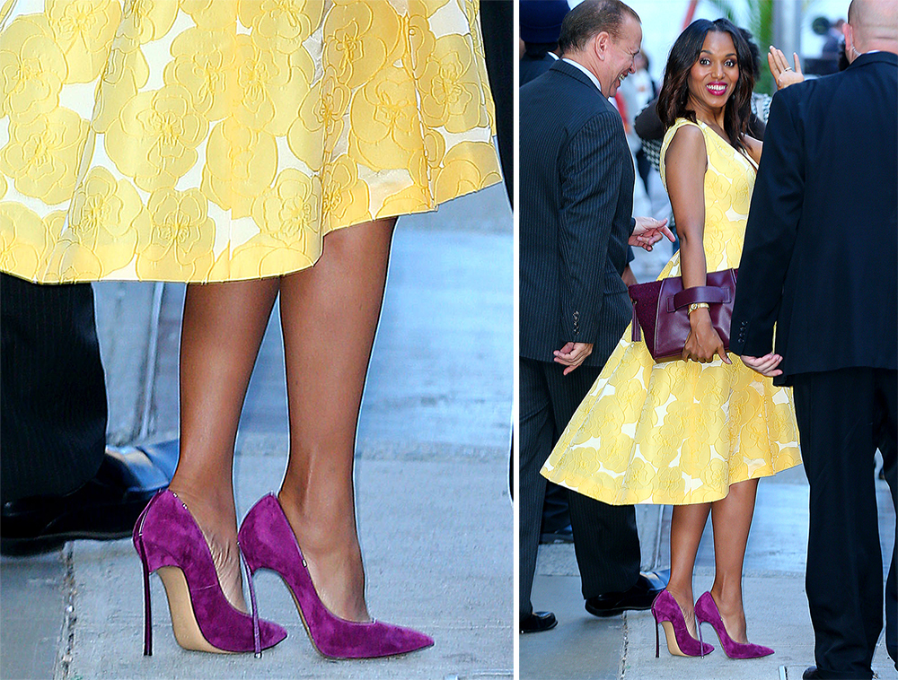 Kerry-Washington-Casadei-Blade-Suede-Pumps