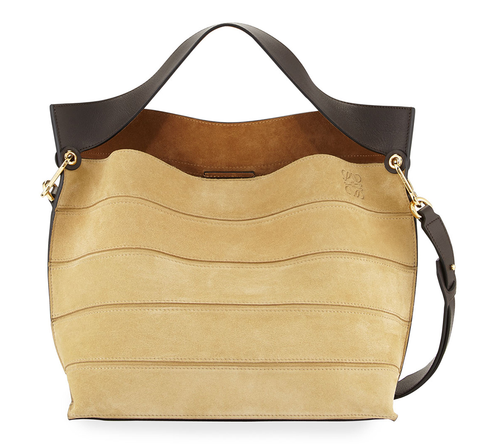 Loewe-Strip-Suede-Shoulder-Bag