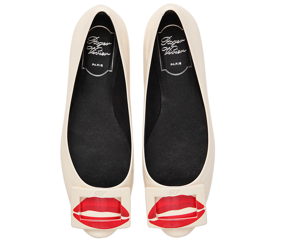 Roger Vivier Gommette Lips Patent Leather Flats