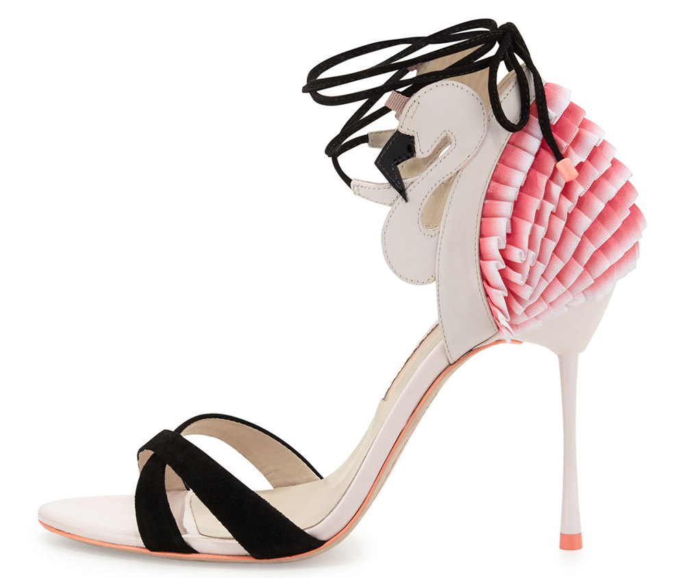 Sophia Webster Flamingo Frill Ankle-Wrap Sandal