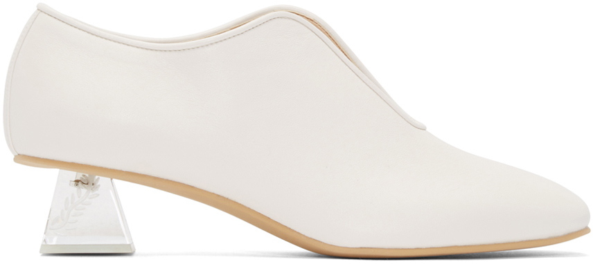 Stella McCartney White Perspex Heeled Open Loafers