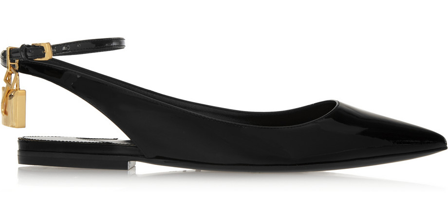 Tom Ford Patent-Leather Point-Toe Flats