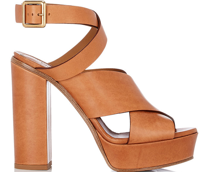 Chloe Crisscross-Strap Platform Sandals