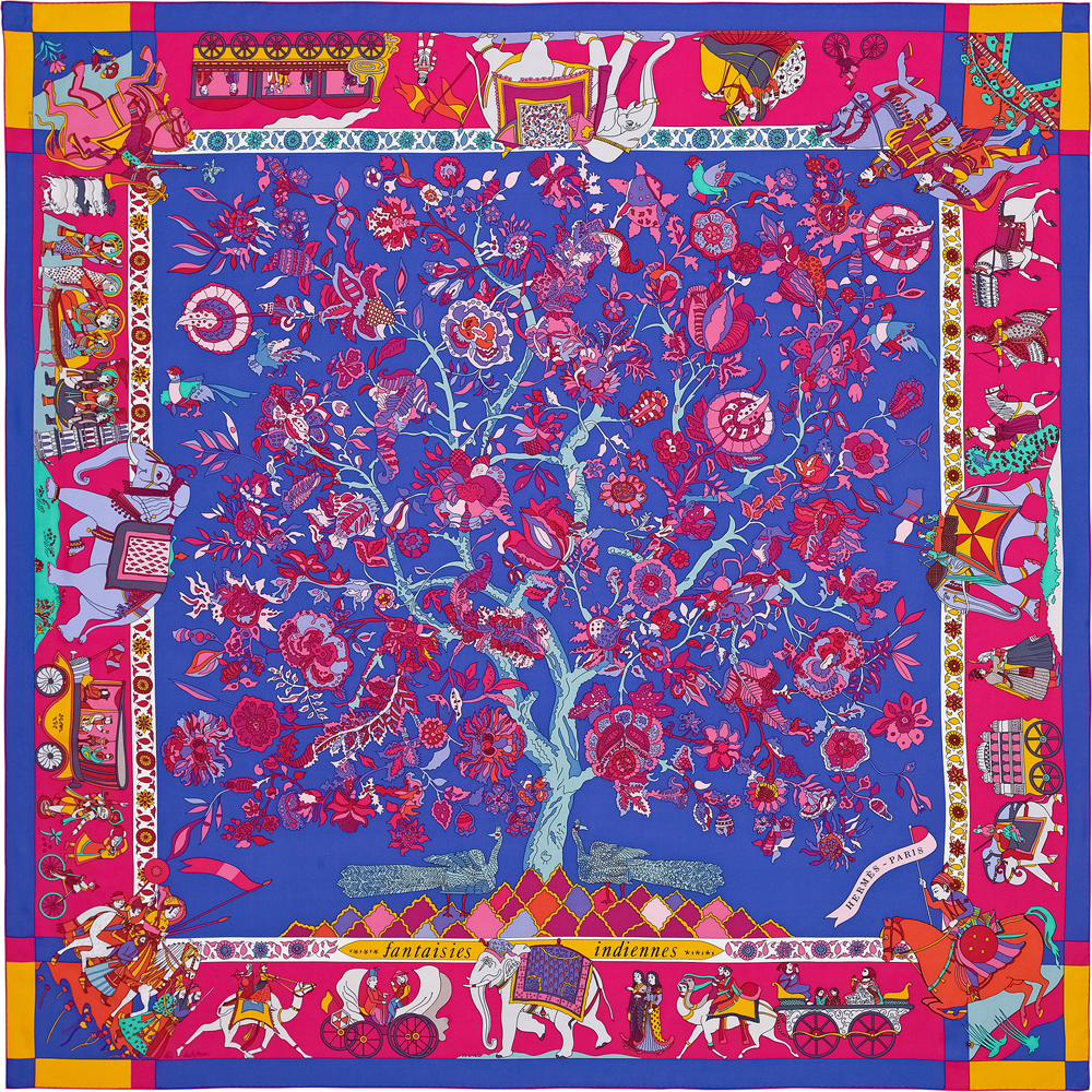 Hermes-Fantaisies-Indiennes-Silk-Twill-Giant-Scarf