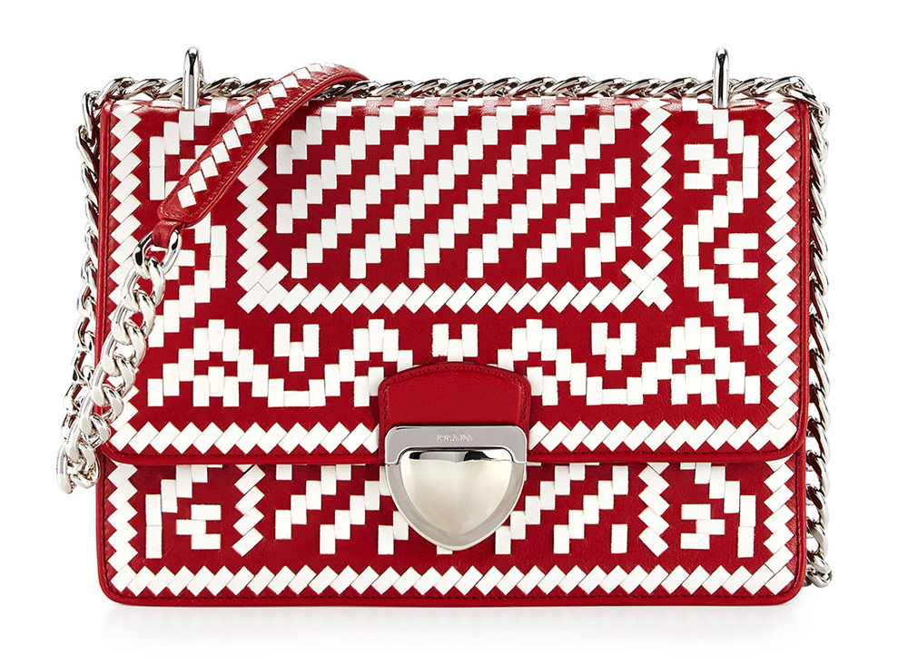 Prada-Woven-Madra-Shoulder-Bag