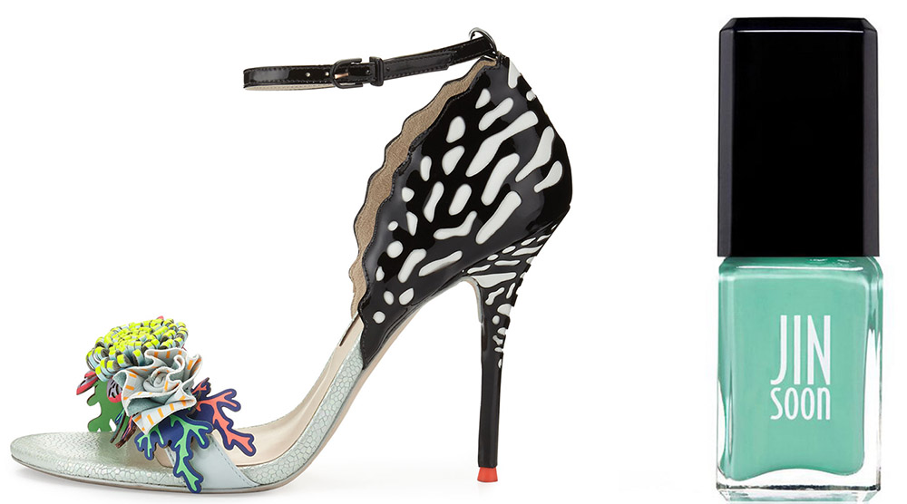 Sophia Webster Lilico Underwater d'Orsay Sandal $650 via Bergdorf Goodman Jin Soon Keppel Nail Polish $18 via Barneys