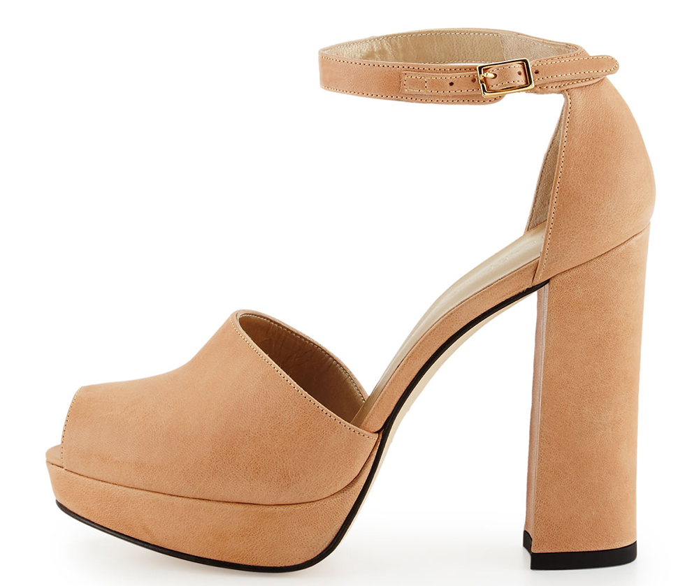 Stuart Weitzman Valleygirl Leather Platform Sandal