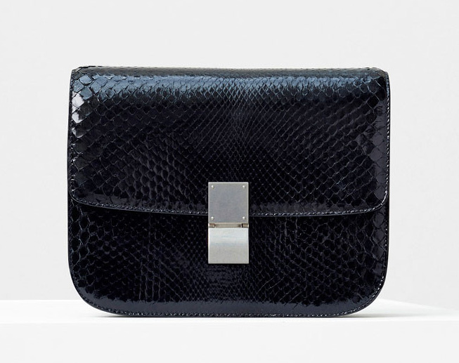 Celine-Classic-Box-Bag-Black-Python-5600