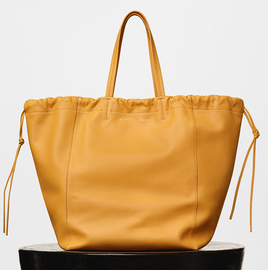 Celine-Large-Coulisse-Shoulder-Bag-Yellow-2350