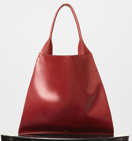 Celine-Medium-Shopper-Shoulder-Bag-Red-2200