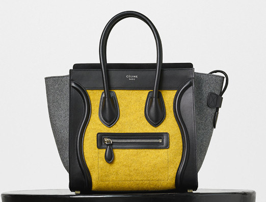 Celine-Micro-Luggage-Tote-Yellow-Felt-2550