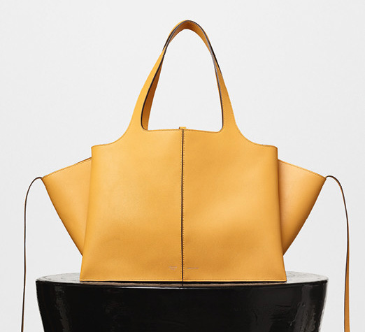 Celine-Tri-Fold-Shoulder-Bag-Yellow-3400