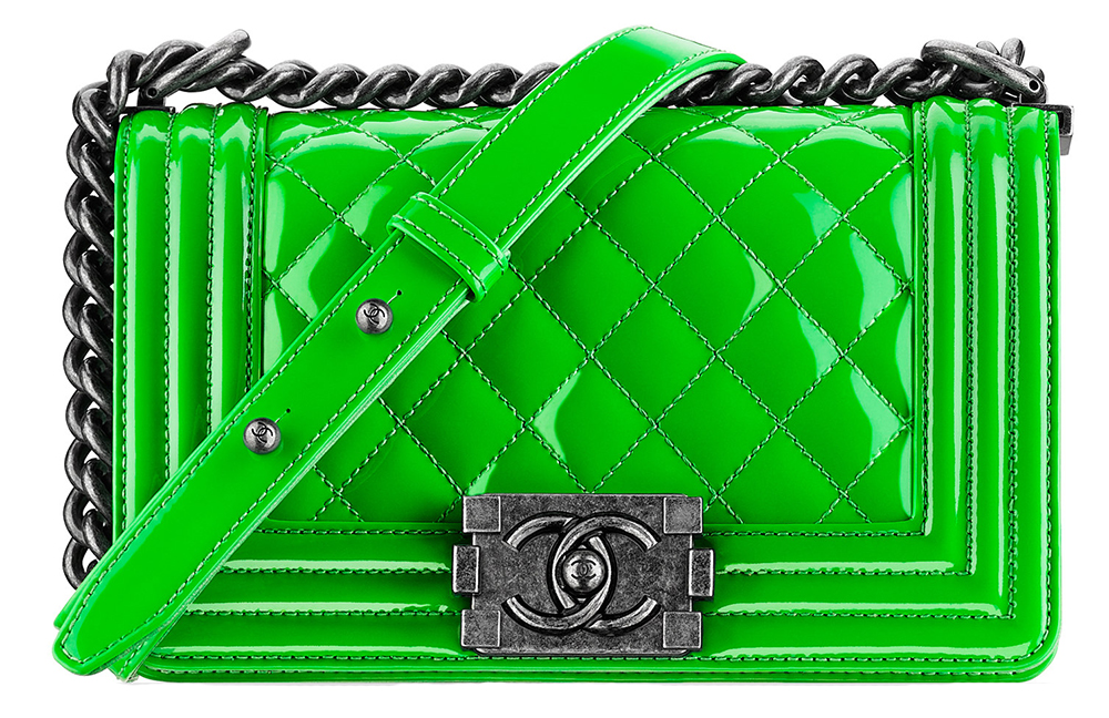 Neon green deals chanel bag