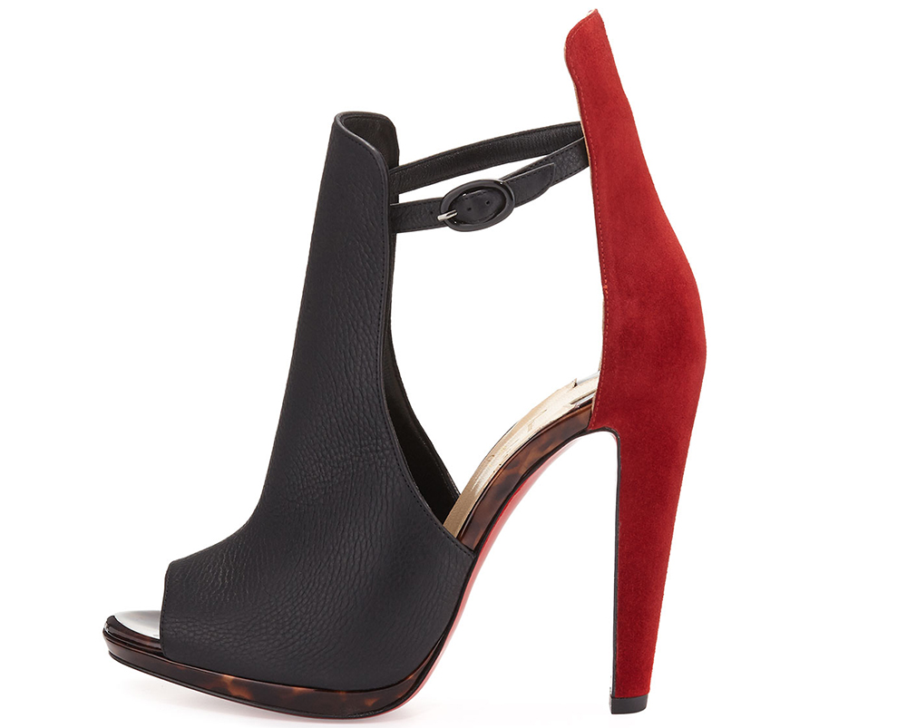 Christian Louboutin Barabara Peep-Toe 120mm Red Sole Bootie