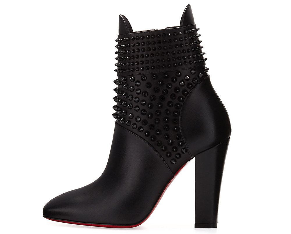 Christian Louboutin  Praguoise Studded Red Sole Ankle Boot