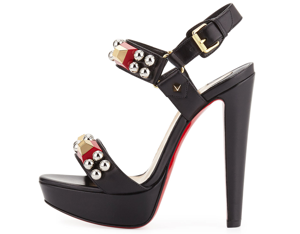Christian Louboutin  Pyrabubble Studded Red Sole Sandal