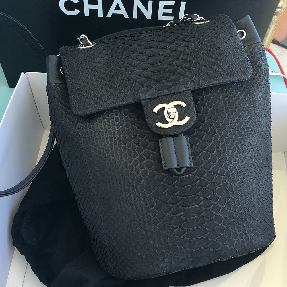 tPF Member: PetiteMalles Bag: Chanel Python Backpack