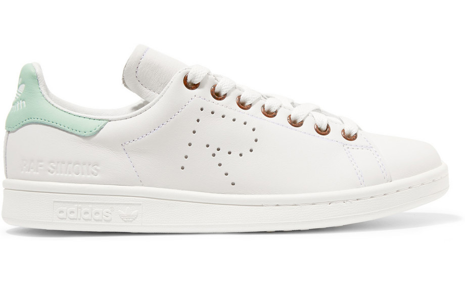 Adidas Originals and Raf Simons Stan Smith Perforated Leather Sneakers
