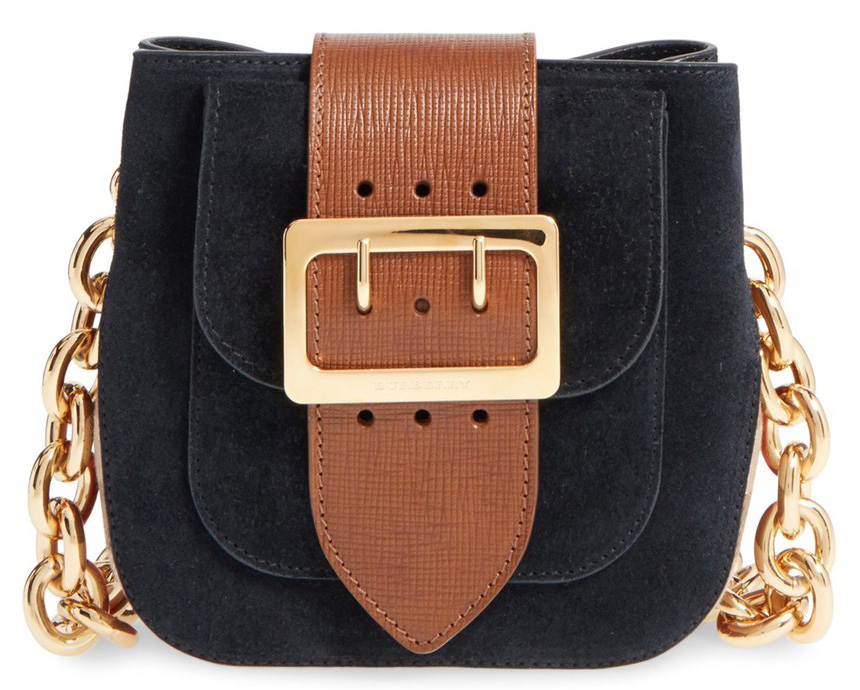 Burberry-Suede-and-Canvas-Convertible-Crossbody-Bag