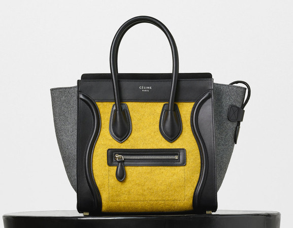 Celine-Micro-Luggage-Tote-Yellow-Felt-2550