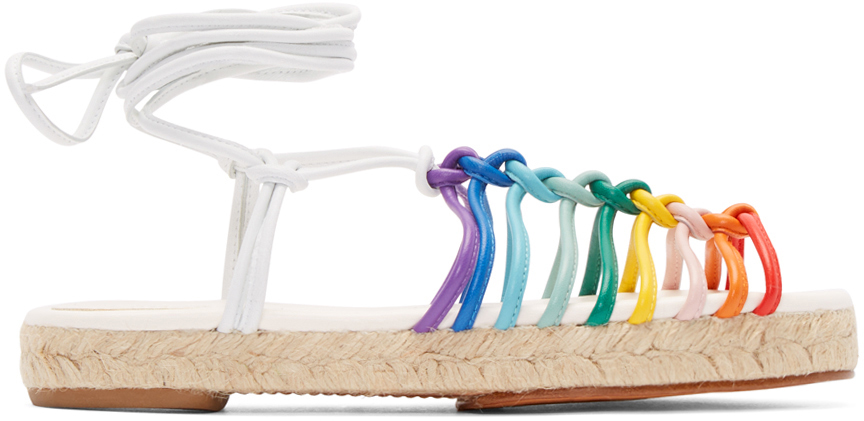 Chloe  Multicolor Leather Rainbow Sandals