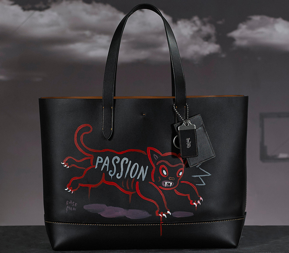 Coach-Baseman-Custom-Painted-Tote-Cat