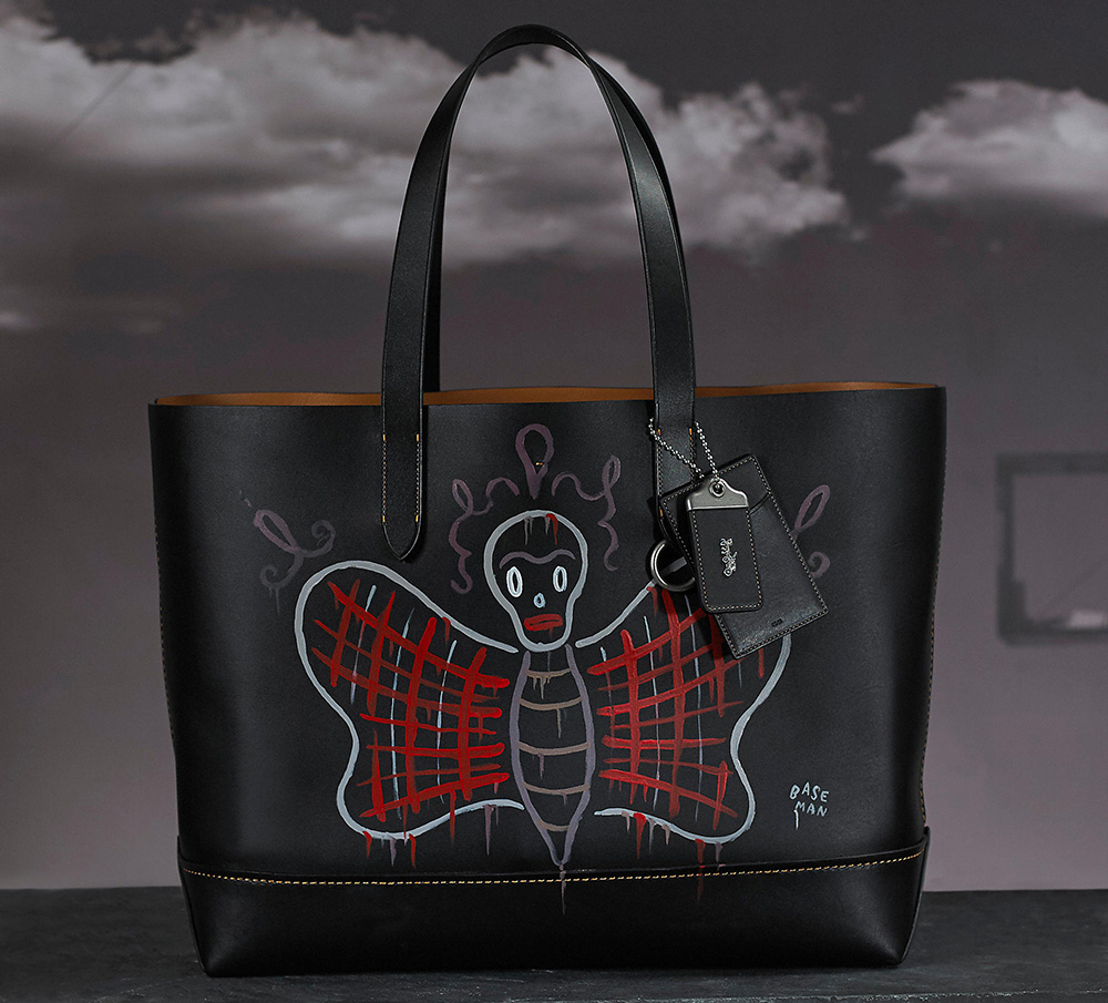 Coach-Baseman-Custom-Painted-Tote-Moth-Skeleton