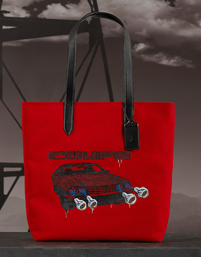 Coach-Baseman-Printed-Tote-Red-Car