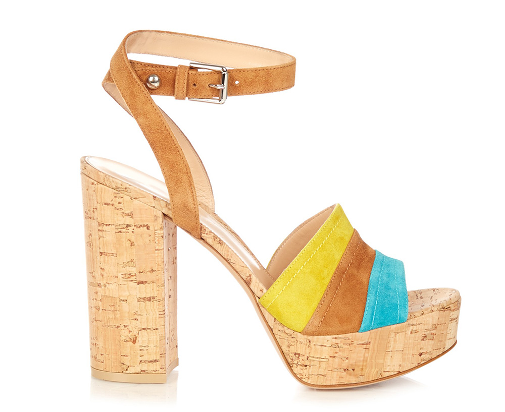 Gianvito Rossi Block-Heel Cork Sandals