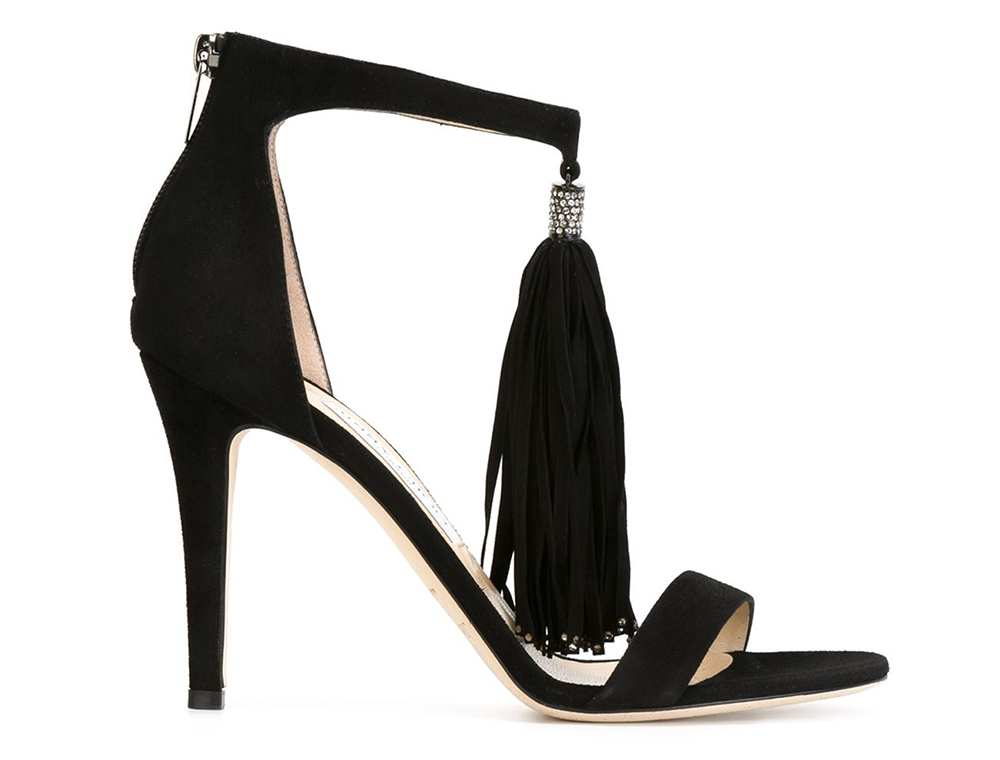 Jimmy Choo Viola Crystal Suede Sandals