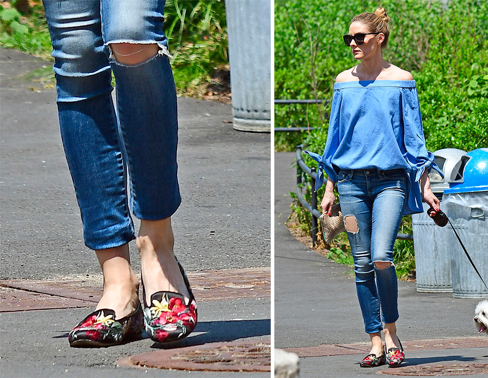 Olivia-Palermo-Alexander-McQueen-Embroidered-Loafers