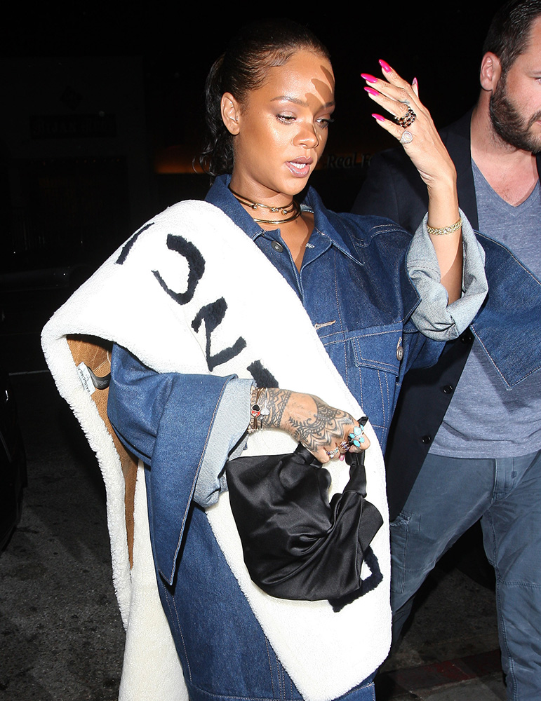 Rihanna-The-Row-Ascot-Knot-Nylon-Hobo