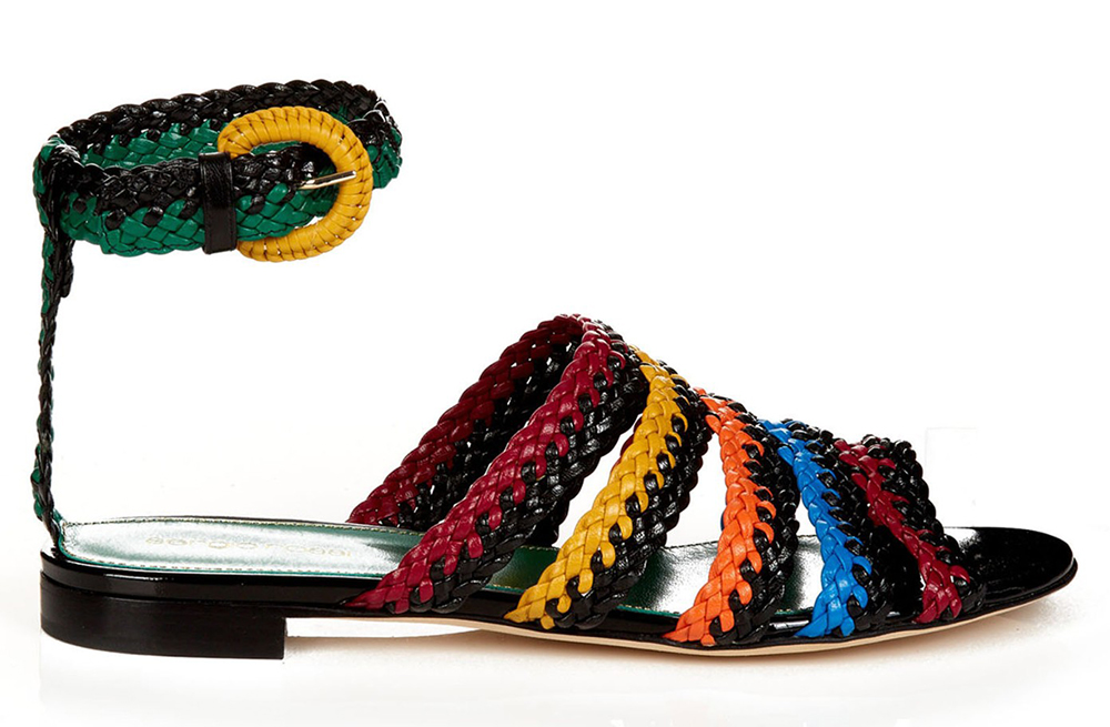 Sergio Rossi Boavista Woven Flat Sandals